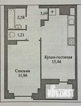 1-к квартира, вторичка, 35м2, 9/10 этаж